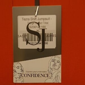 Tezra Shift Jumpsuit in Orange